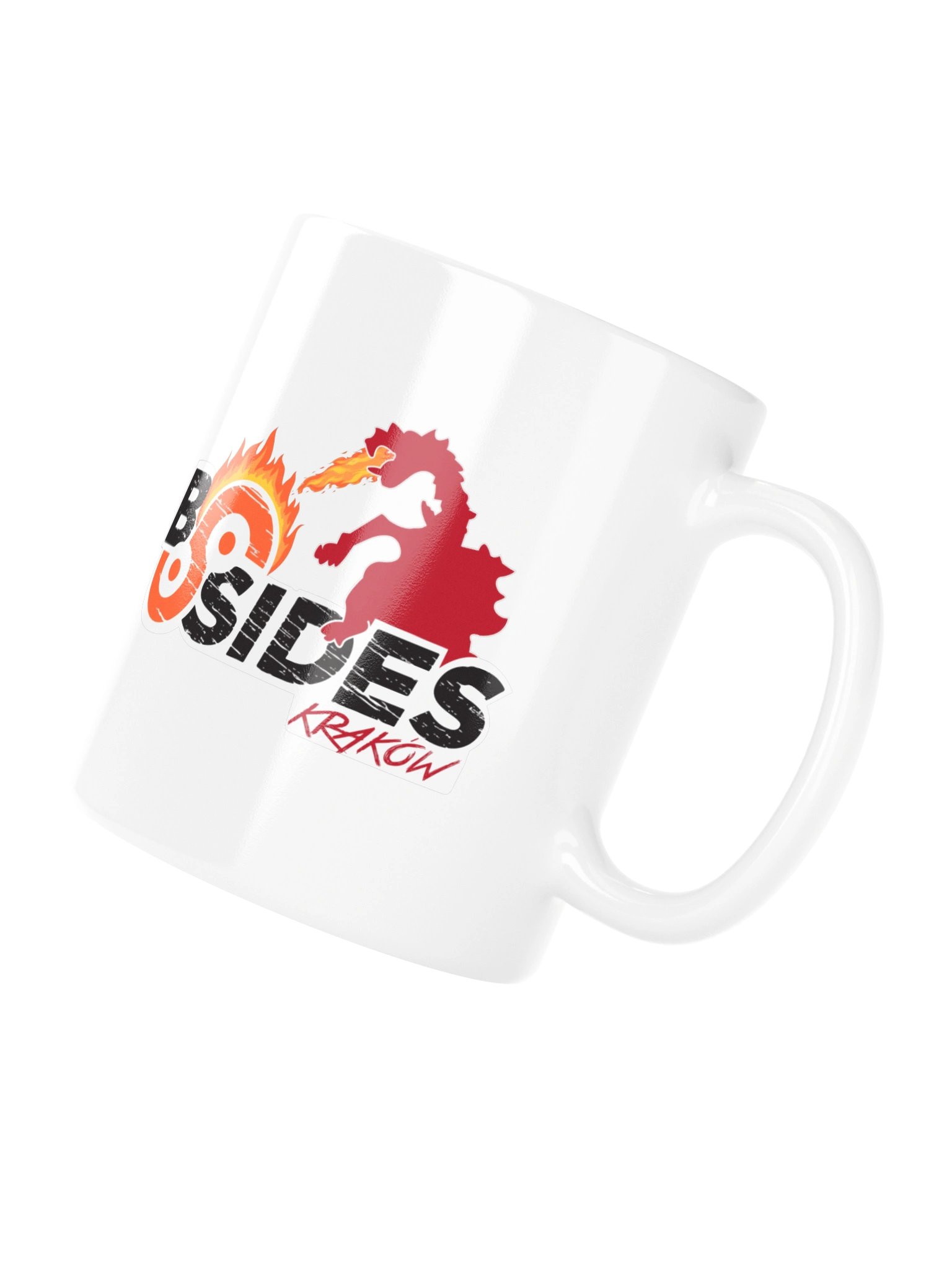 BSides Kraków Classic Logo Mug — White product image (10)
