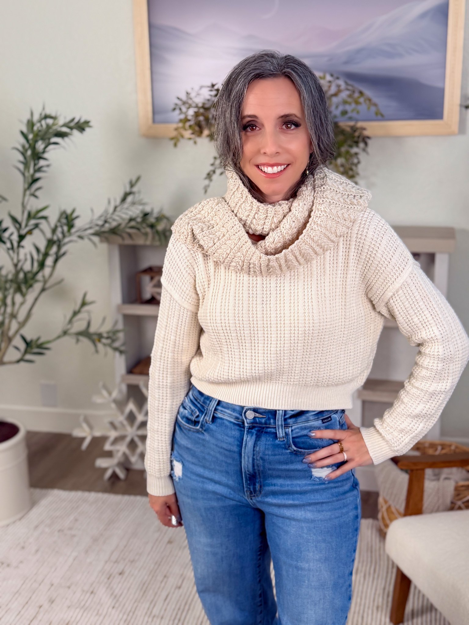 Wheat Stitch™ Crochet Hooded Scarf product image (6)