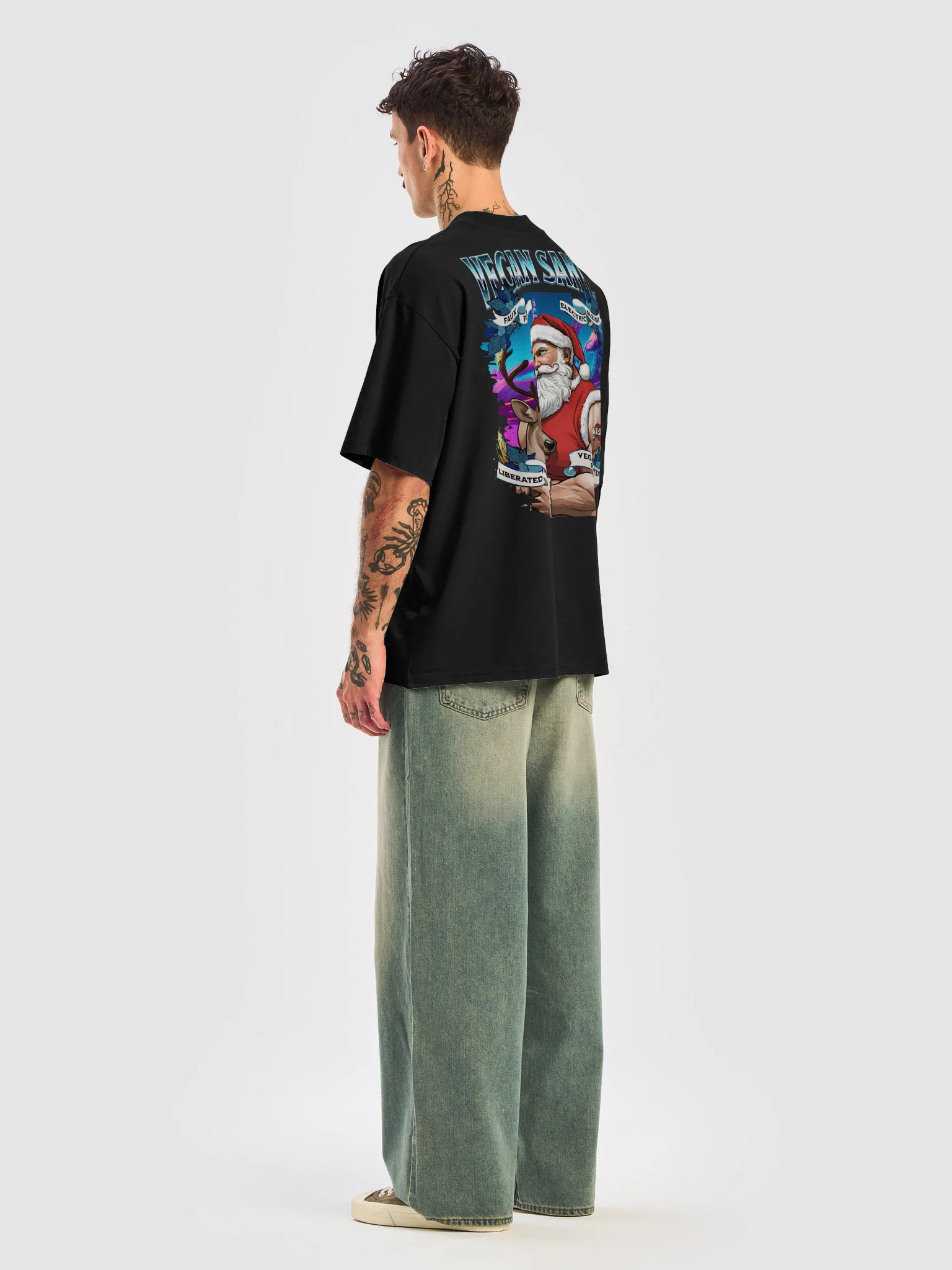 Vegan Santa Oversized Tee product image (7)