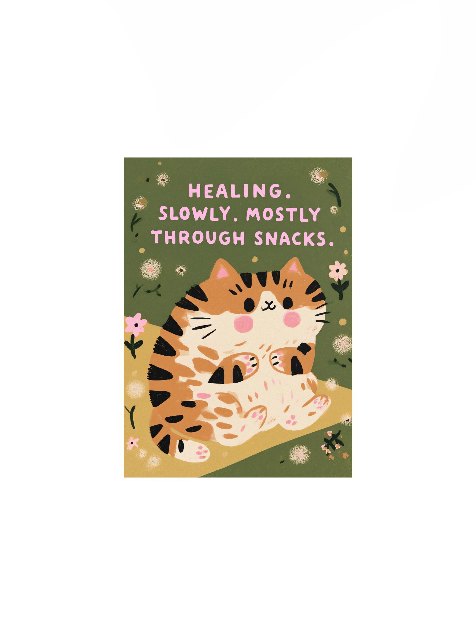 Healing Slowly, Mostly Through Snacks Cat Poster product image (2)