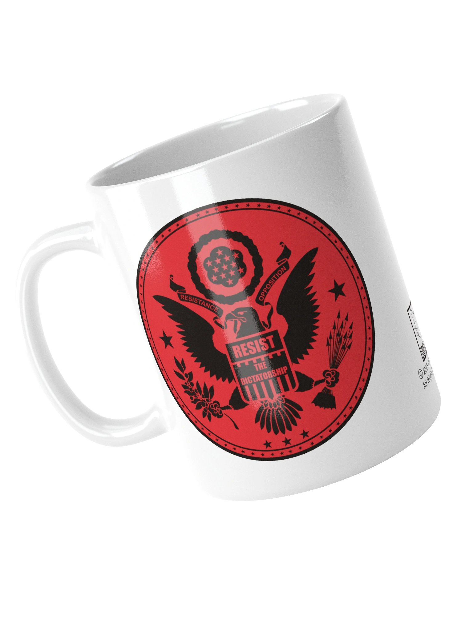 Funny White Ceramic Mug Says: "Resist The Dictatorship. Resistance - Opposition" product image (13)