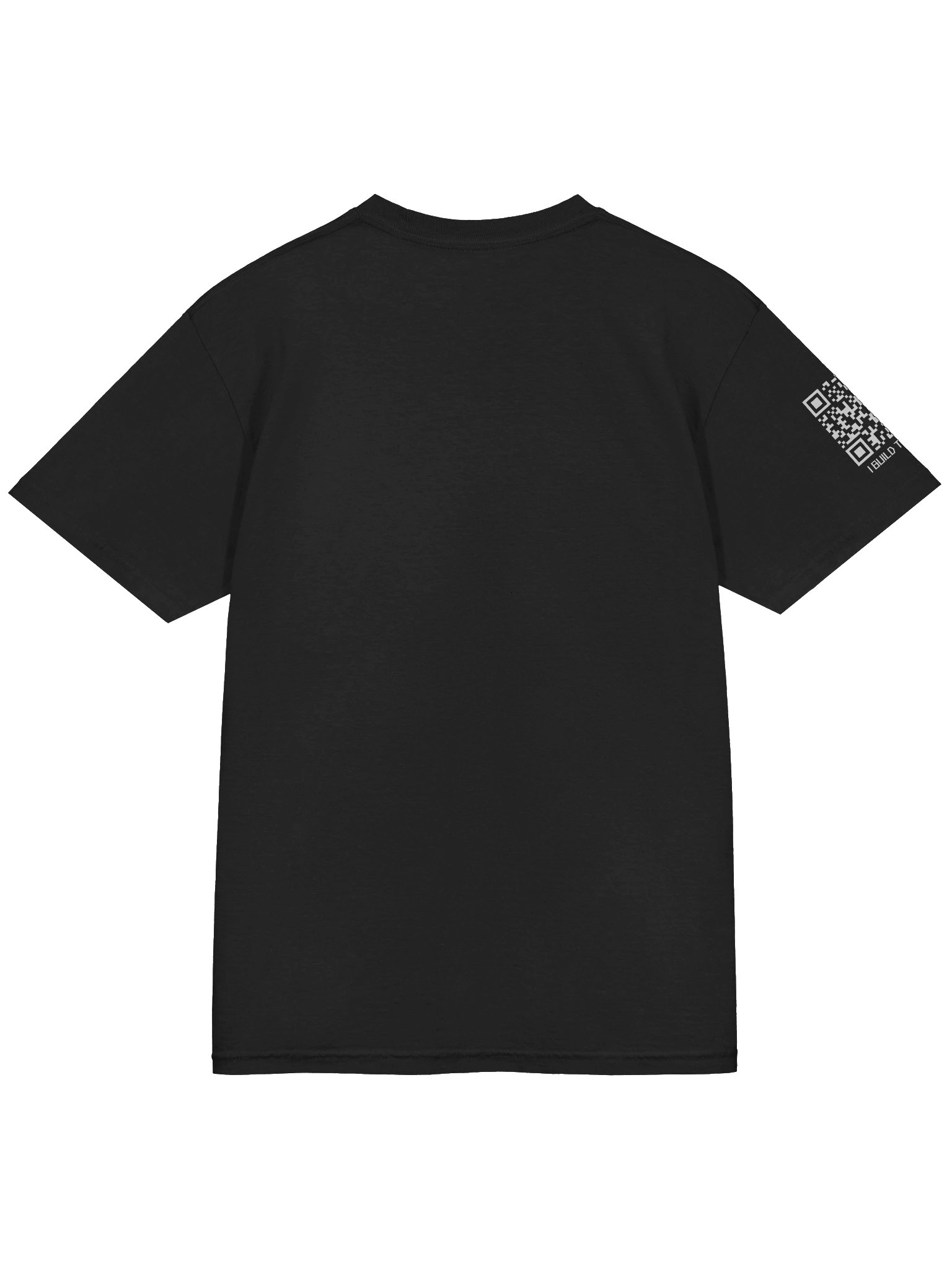 BLACK Ultra-Soft Cotton Tee - I BUILD THINGS! (Sleeve Print) product image (4)