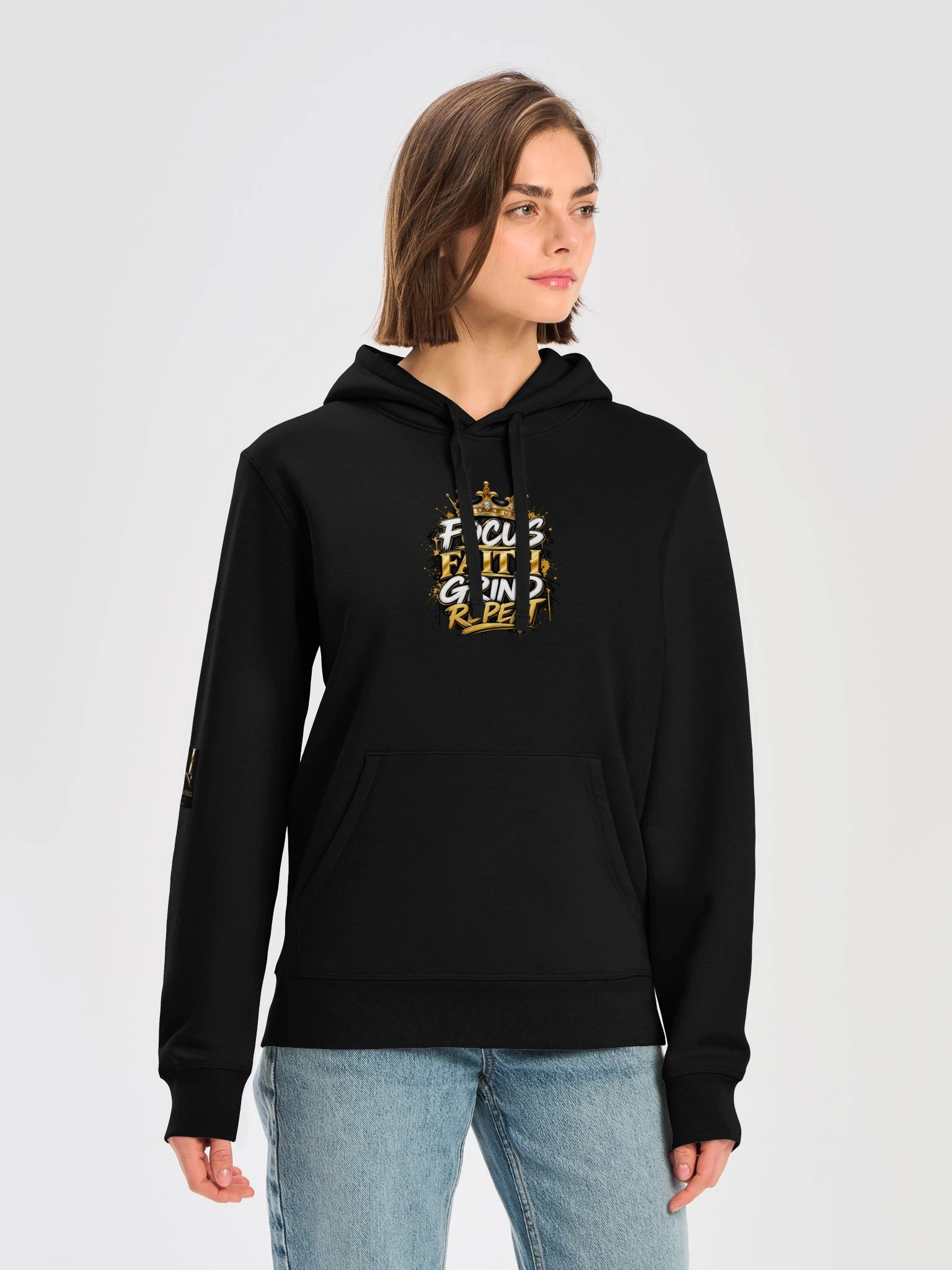 Focus Faith Grind Repeat Crown Hoodie product image (5)