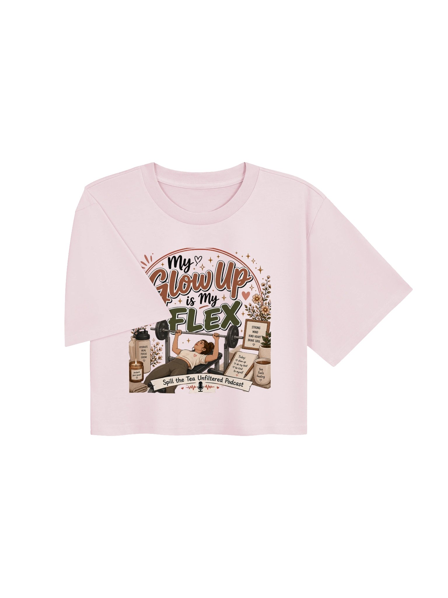 Glow Up Flex Crop Tee with weights product image (7)