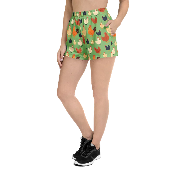 Cute chickens on green shorts product image (2)