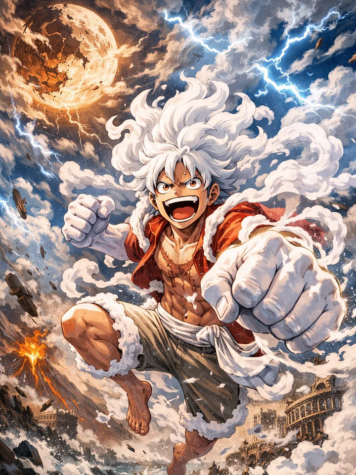 Luffy Gear 5 Metal Print product image (1)