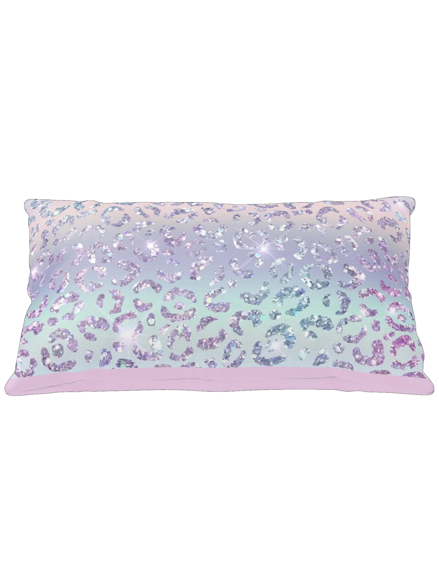 Iridescent Glitter Leopard Pattern All-Over Print Pillow product image (1)