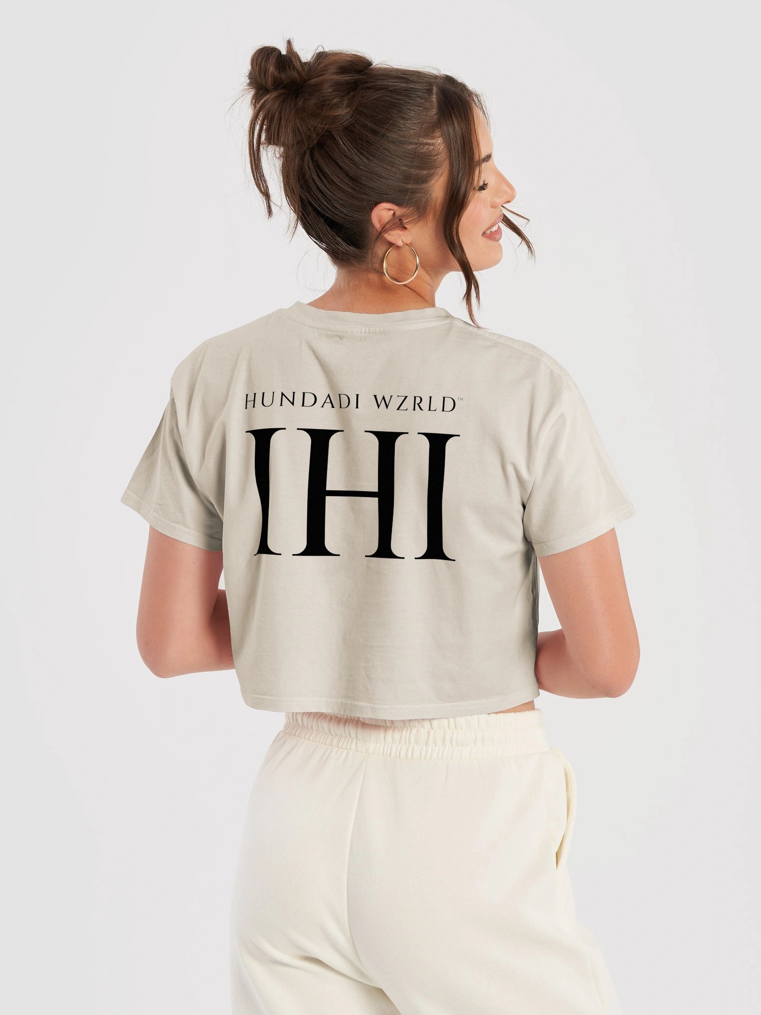 HUNDADI- BLACK LOGO CROP TOP product image (5)
