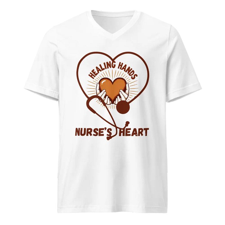 HEALING HANDS, NURSE'S HEART v-neck Tee product image (1)