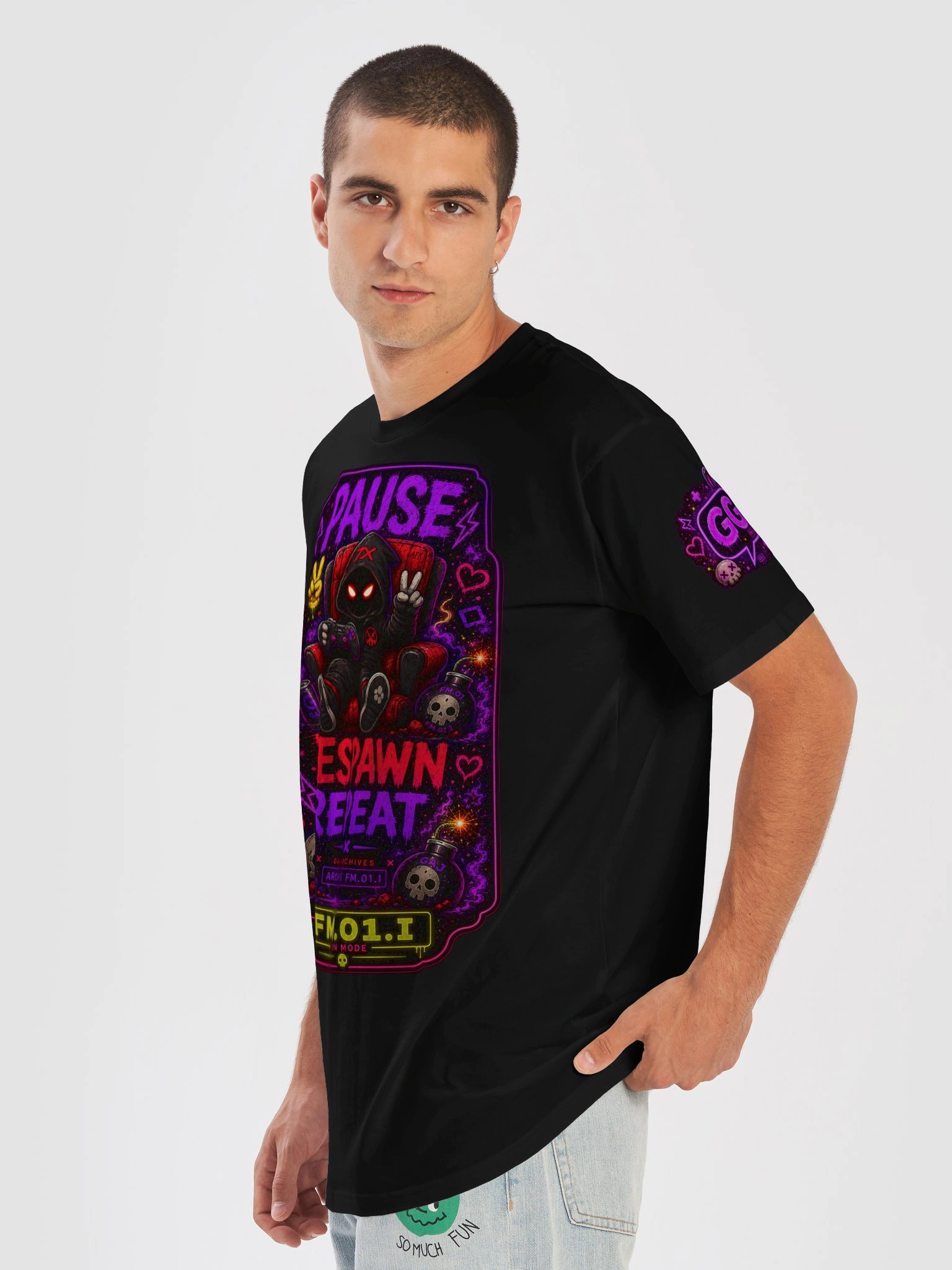 FUN MODE - Pause. Respawn. Repeat. GG Tee product image (7)
