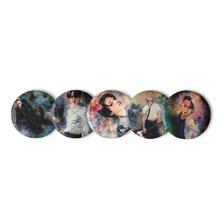 BTS - Jimin set of Buttons 2 - Designed by ChimberArt product image (1)