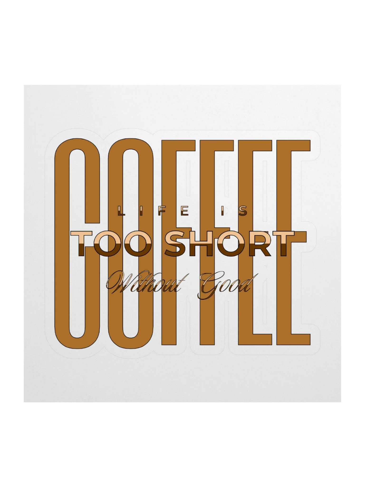 Great Coffee Kiss Cut Stickers product image (1)