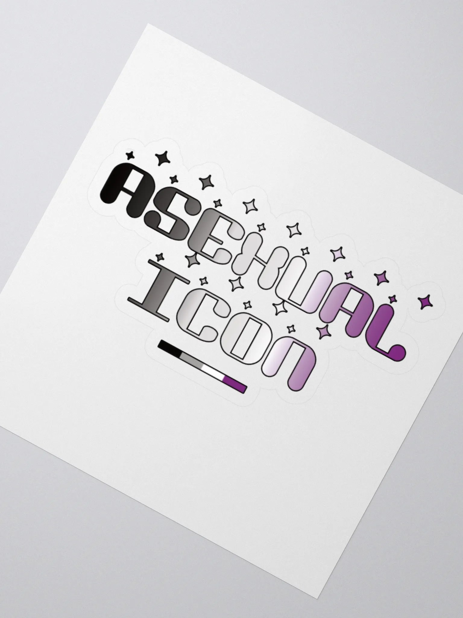 Asexual Icon Kiss Cut Sticker product image (2)