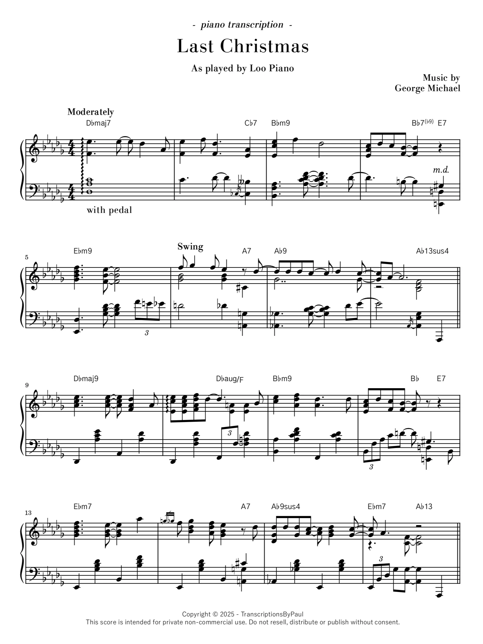 Last Christmas - Loo Piano product image (1)