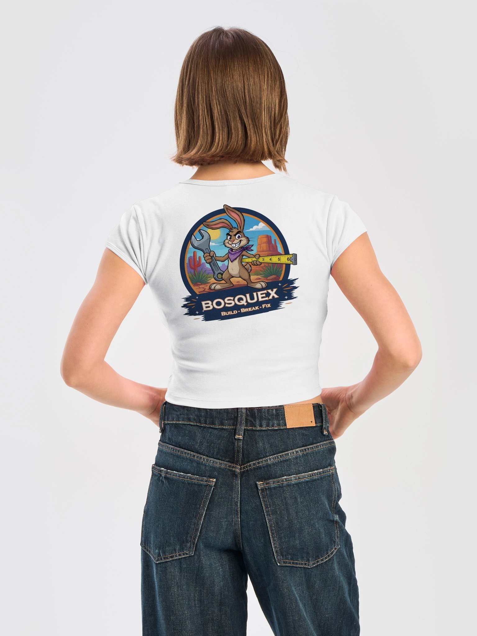 Bosquex - Womens Ribbed Baby Tee Crop Top product image (1)