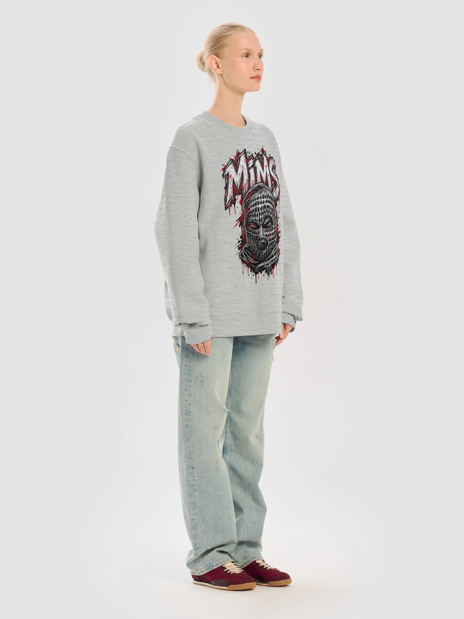 MMS Skull Mask Oversized Sweatshirt product image (22)