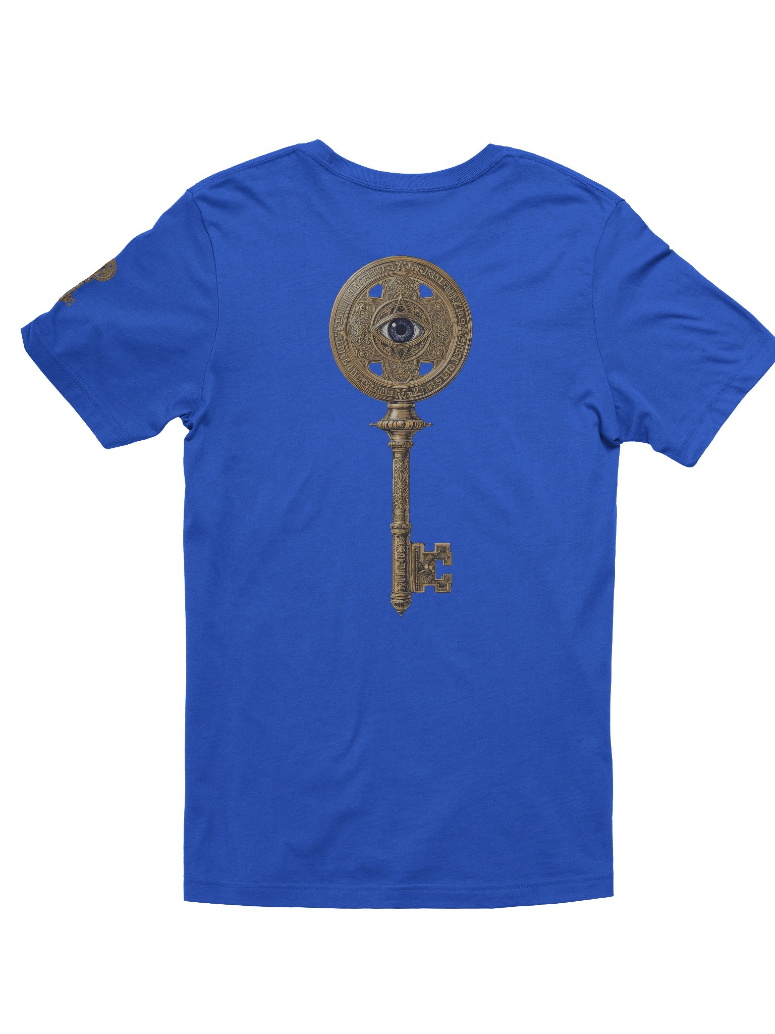 The Gatekeeper’s Key Classic T-Shirt – Back & Left Shoulder Print | True Royal | Bella+Canvas 3001 product image (2)
