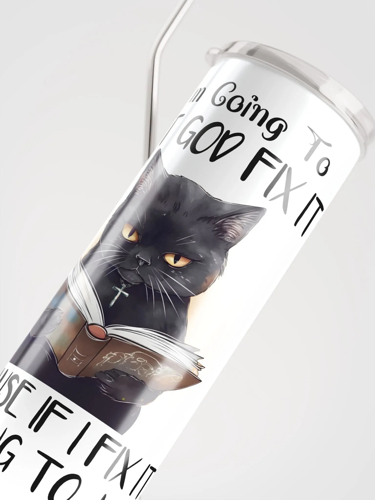 Divine Feline Stainless Steel Tumbler product image (6)
