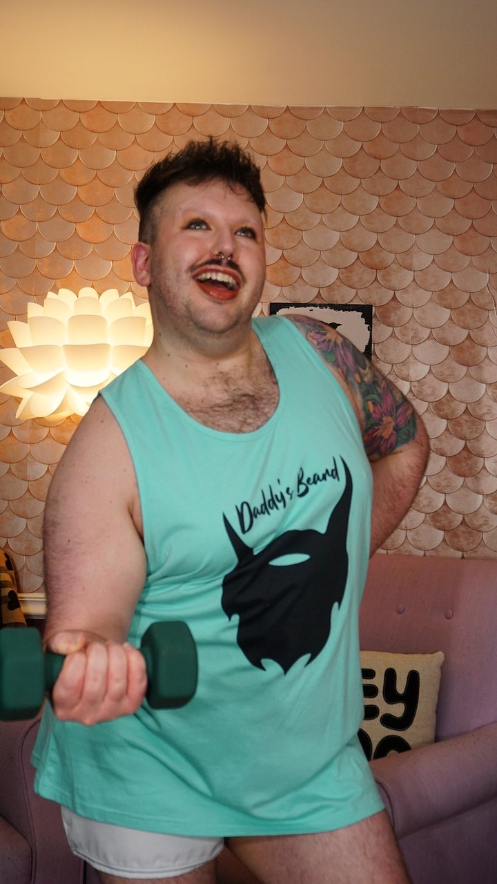 daddy's beard tank (black print) product image (21)