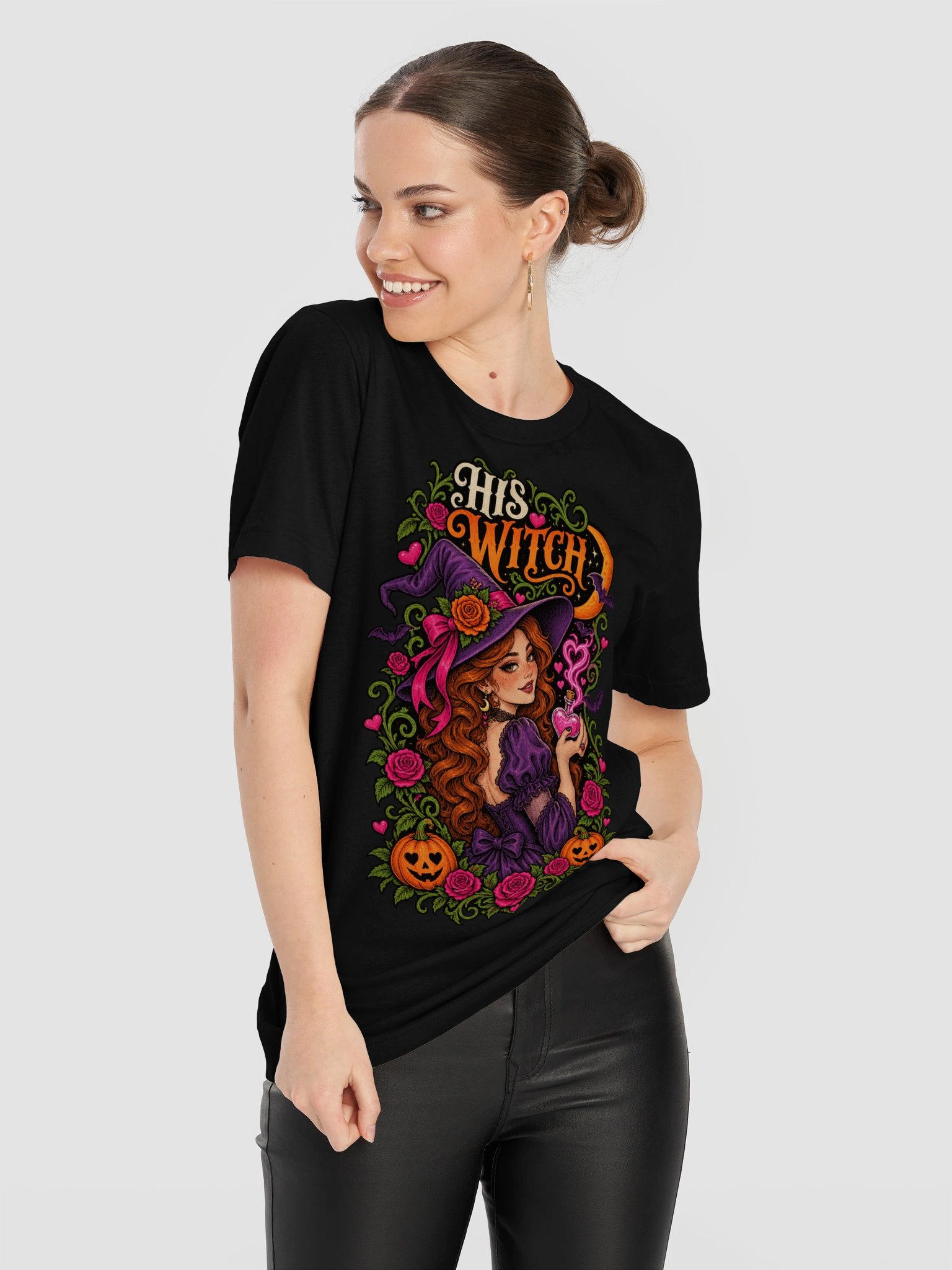 Couples Halloween T-Shirt – His Witch Love Potion product image (10)