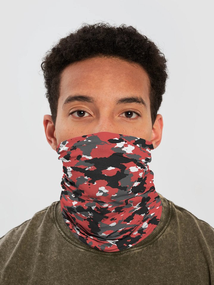 Crimson Camo Tactical Neck Gaiter product image (1)