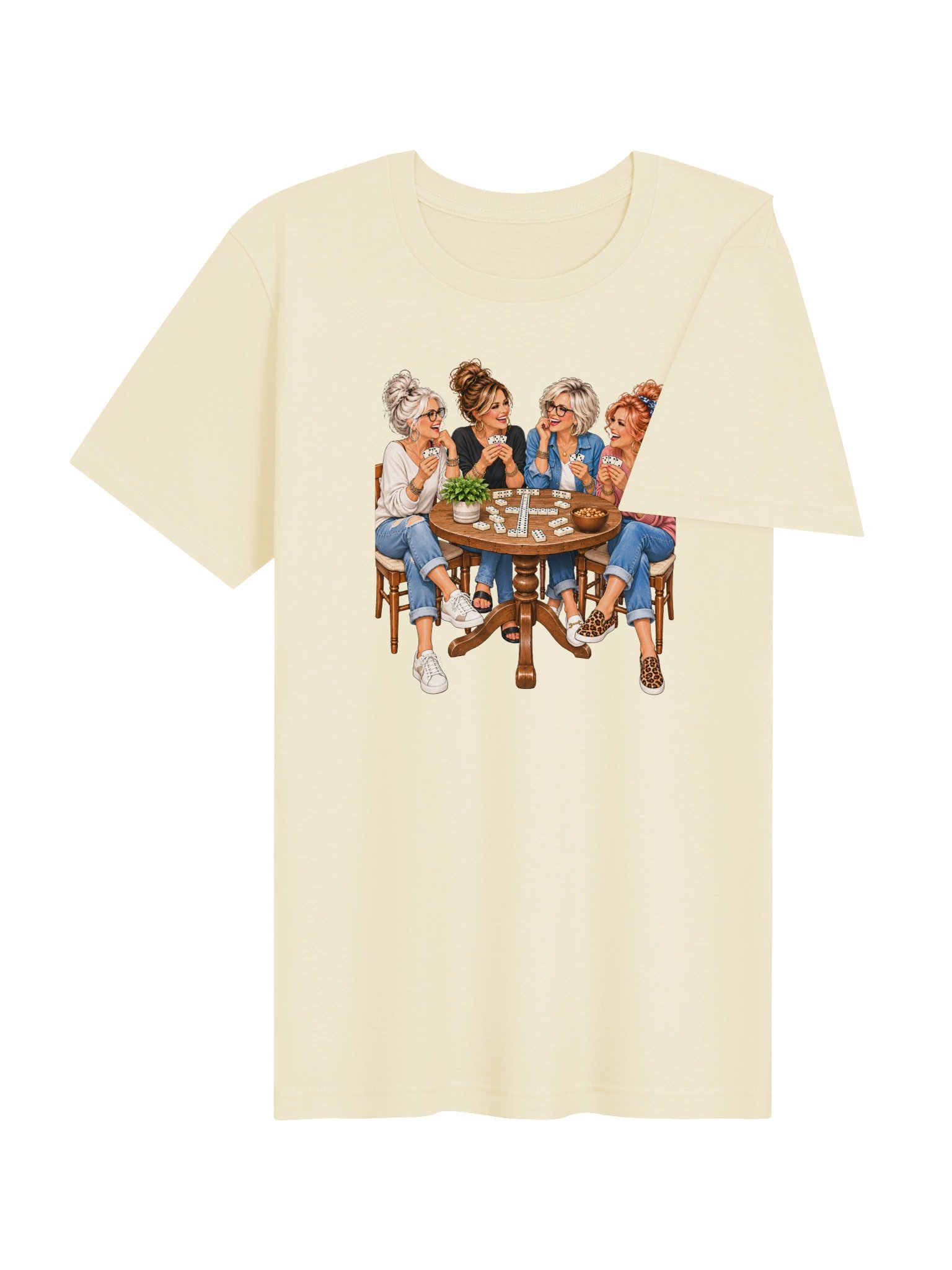 Domino Ladies Game Night T-Shirt | Friends Playing Dominoes Tee | Girls' Game Night Shirt product image (28)