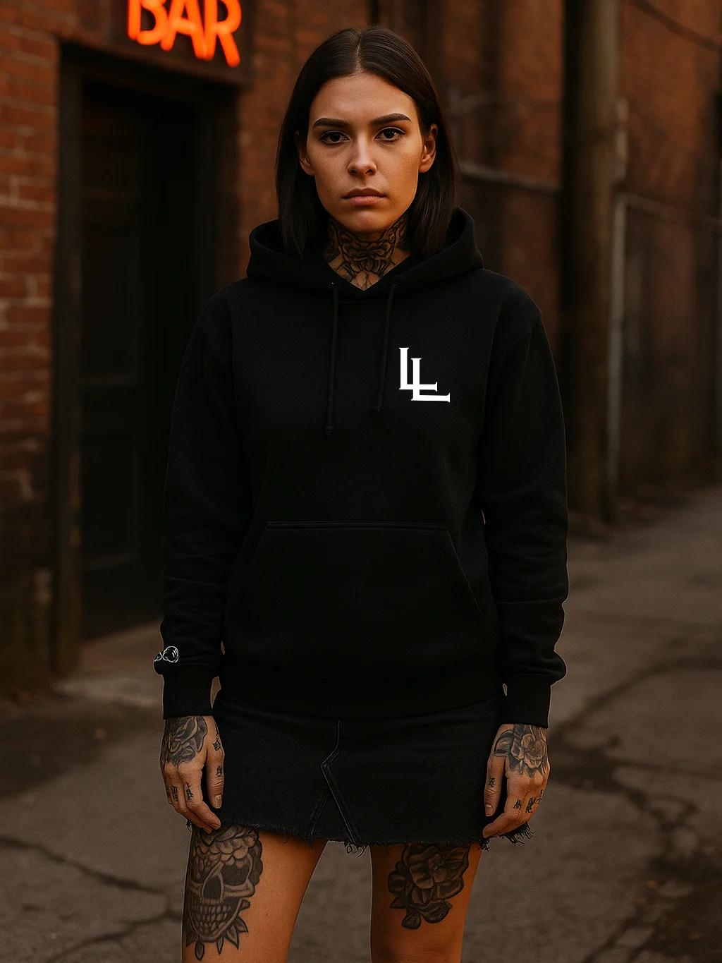 White LL Monogram | Premium Hoodie product image (17)