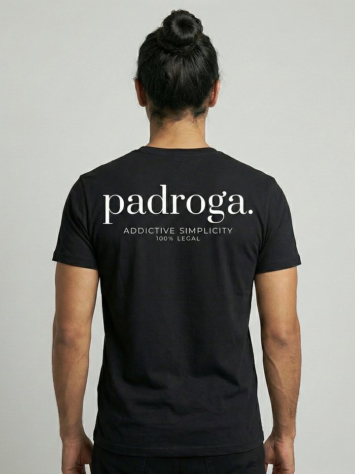 padroga. essentials black tshirt Francisco Llamas design product image (2)