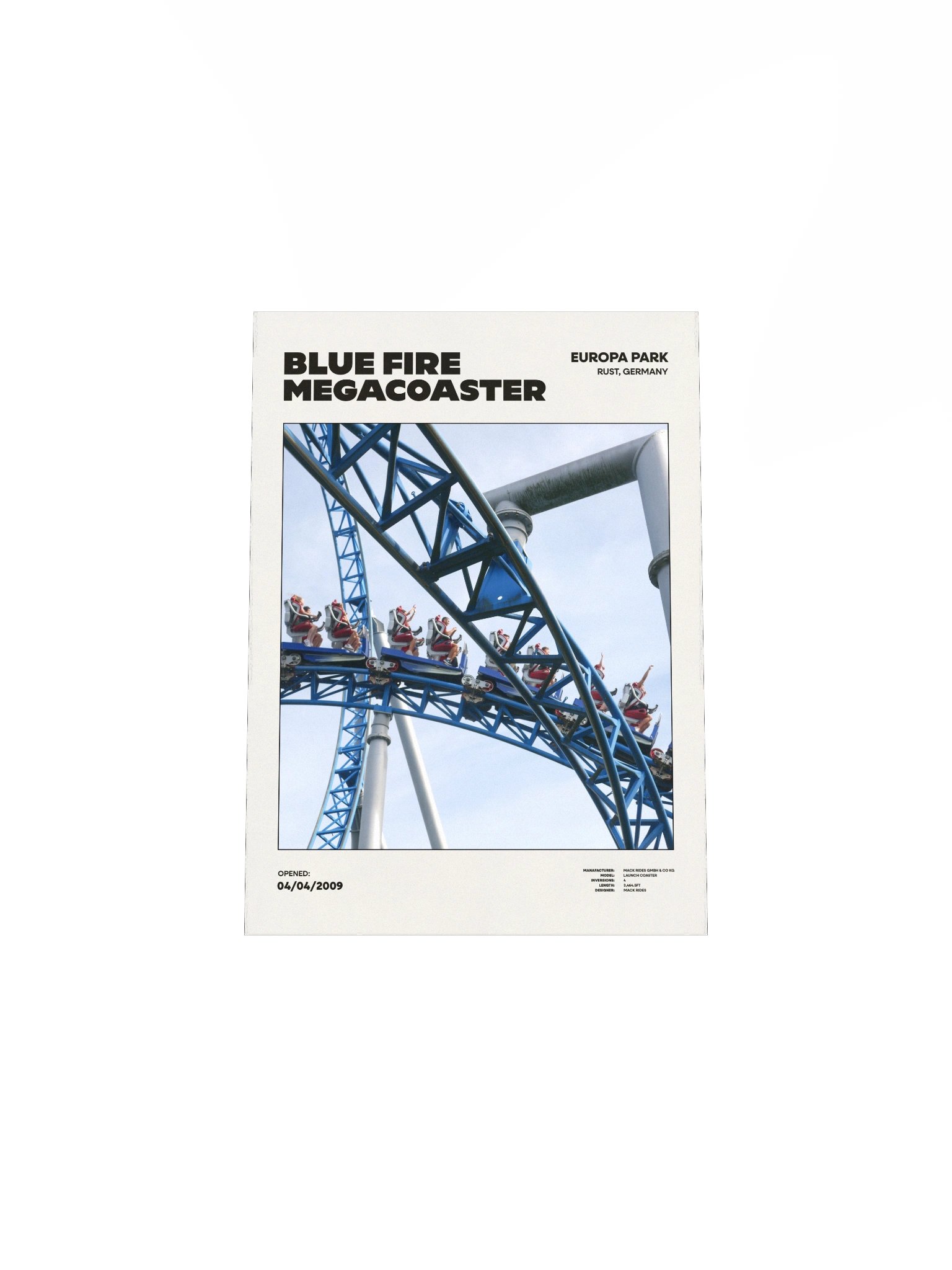 Blue Fire Megacoaster Premium Poster product image (4)