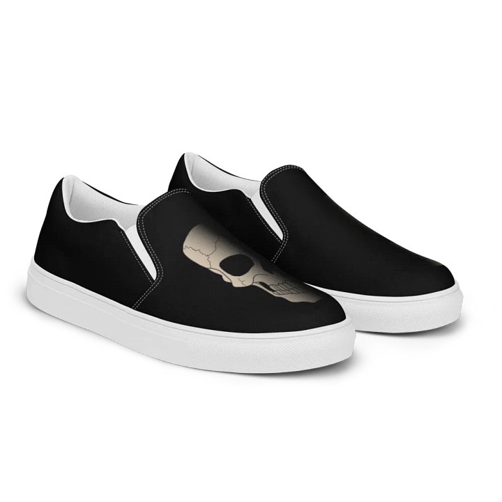 Faded skull womens slip ons product image (2)