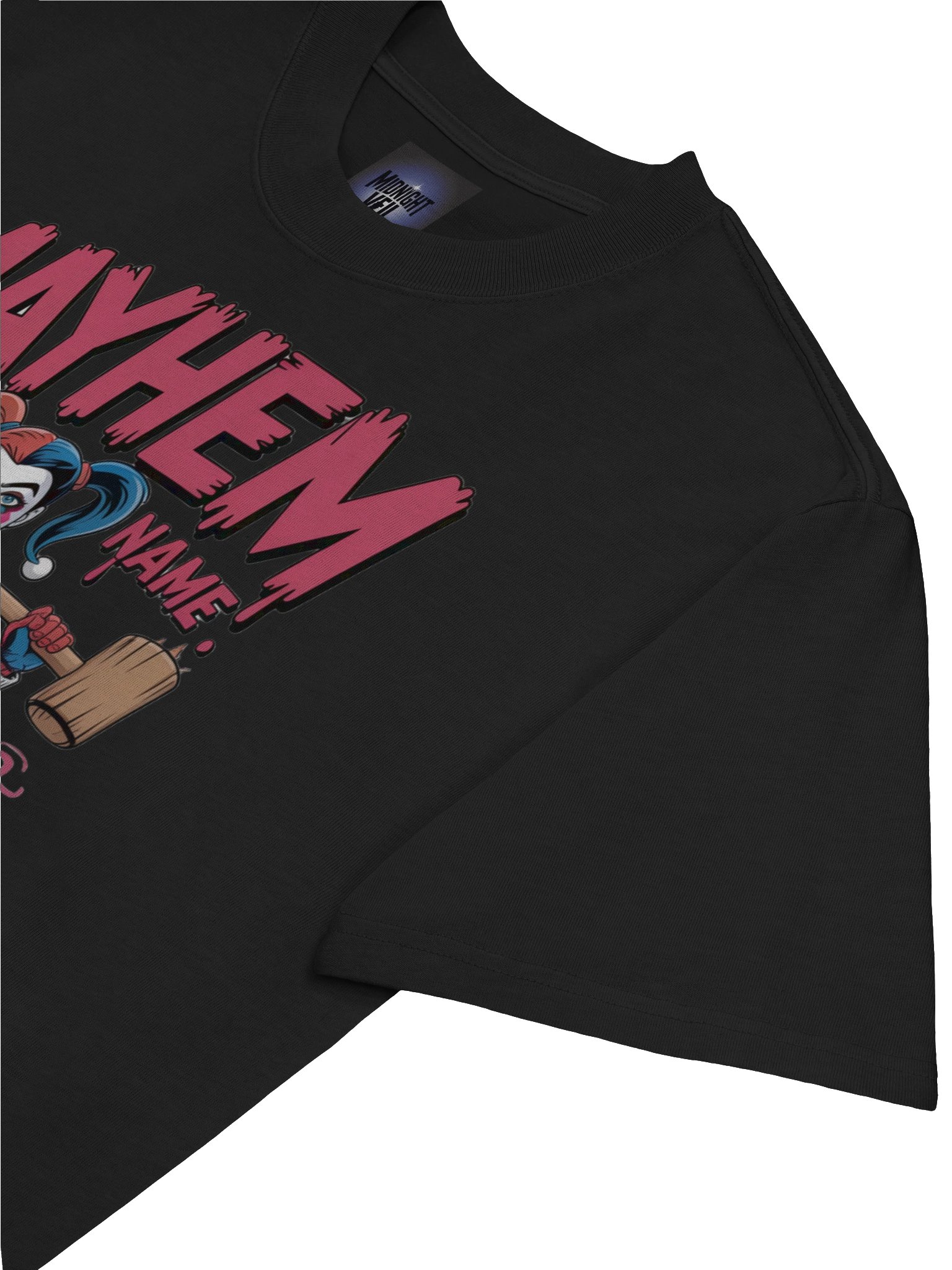 Mayhem's Middle: Harley Quinn Mallet Rampage Oversized Faded Unisex T-Shirt product image (7)