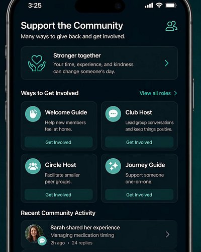 Give support. Get support. Be part of something bigger.

The Club isn't just about receiving help, it's about being the help....