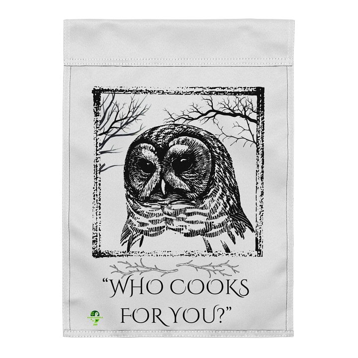 Barred Owl - "Who Cooks For You?" Call Animal Garden Flag product image (2)