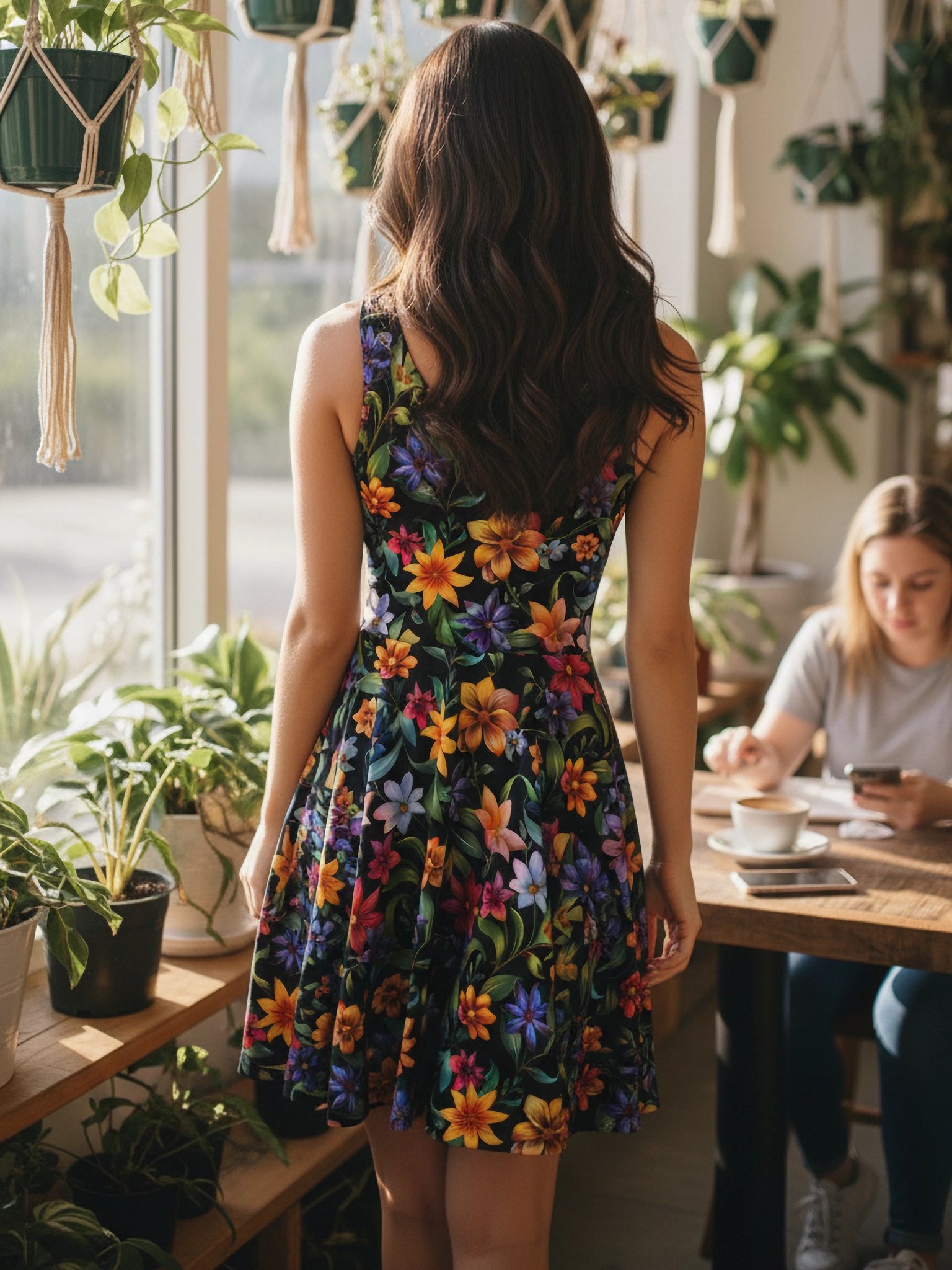 Women’s Floral Fit & Flare Summer Dress – Sleeveless Casual Party Sundress with Colorful Flower Print product image (2)