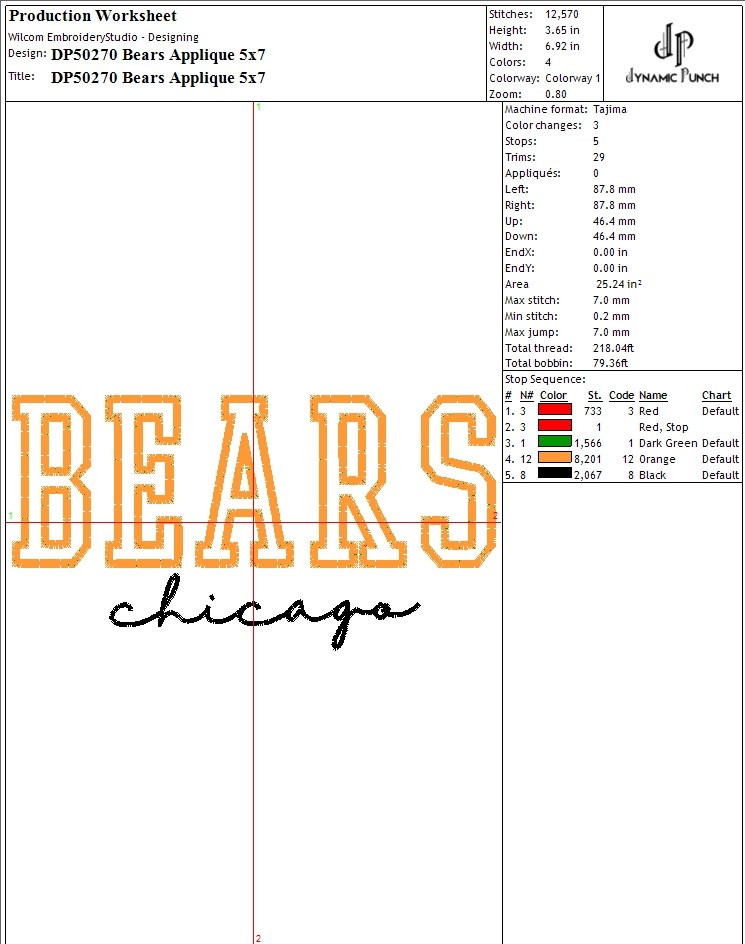 NFL BEARS APPLIQUE product image (2)