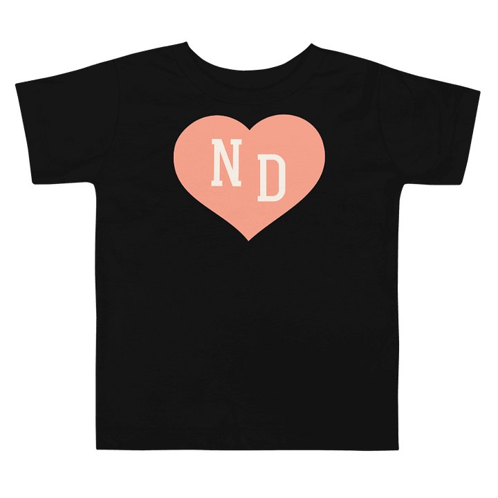 ND Heart Peach Unsiex Toddler T-shirt product image (1)