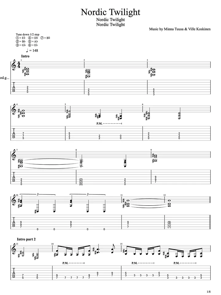 Nordic Twilight (guitar pro tab) product image (1)