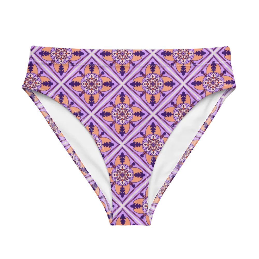 Detailed Symmetrical Pattern High Waisted Bikini Bottom product image (6)