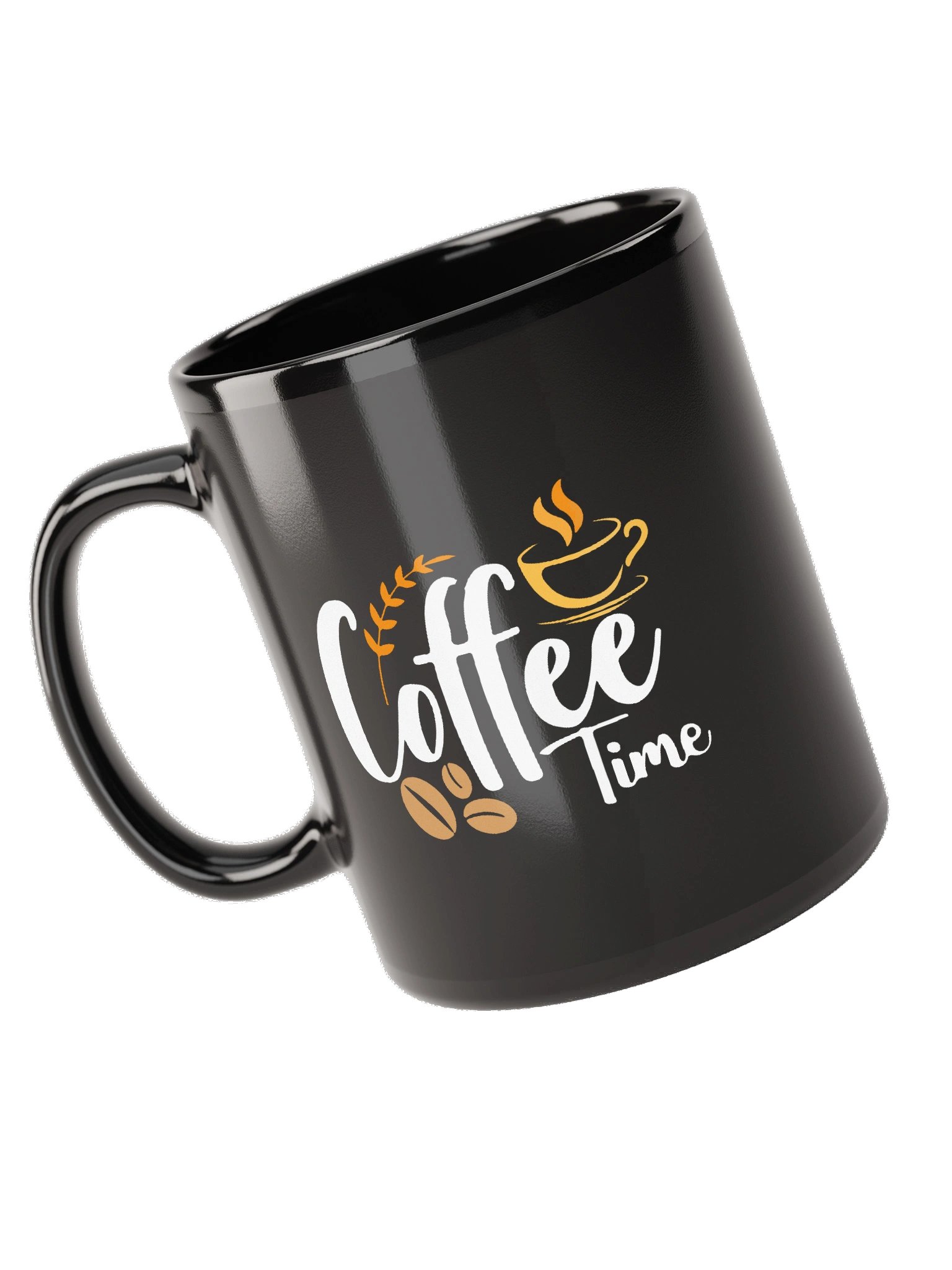 Coffee Time Black Glossy Mug product image (9)