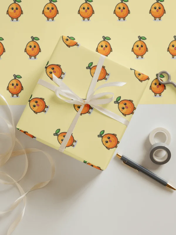 Kumquat Yellow Wrapping Paper Set product image (2)