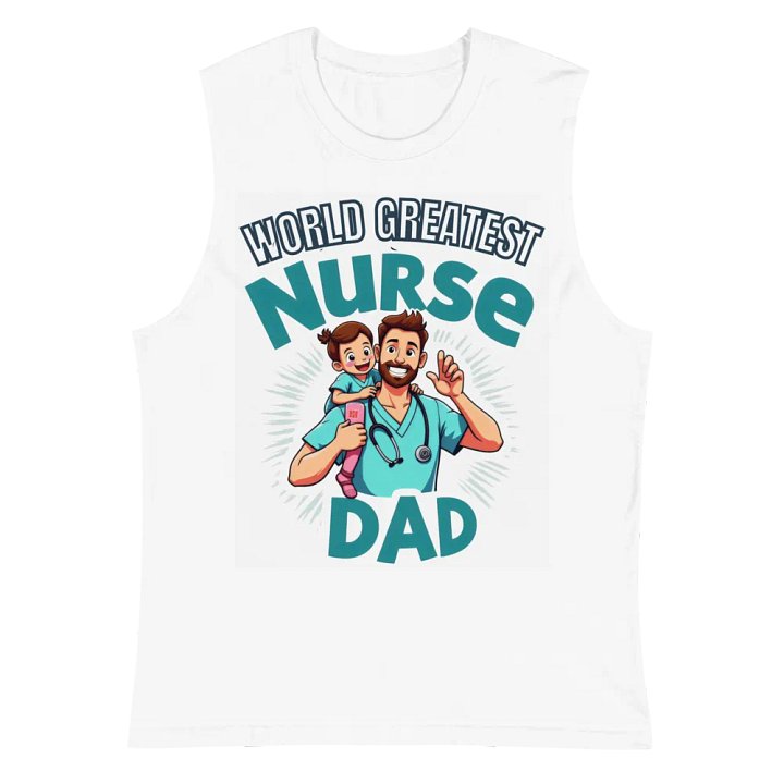 Nurse Dad Superhero Muscle Tank product image (6)
