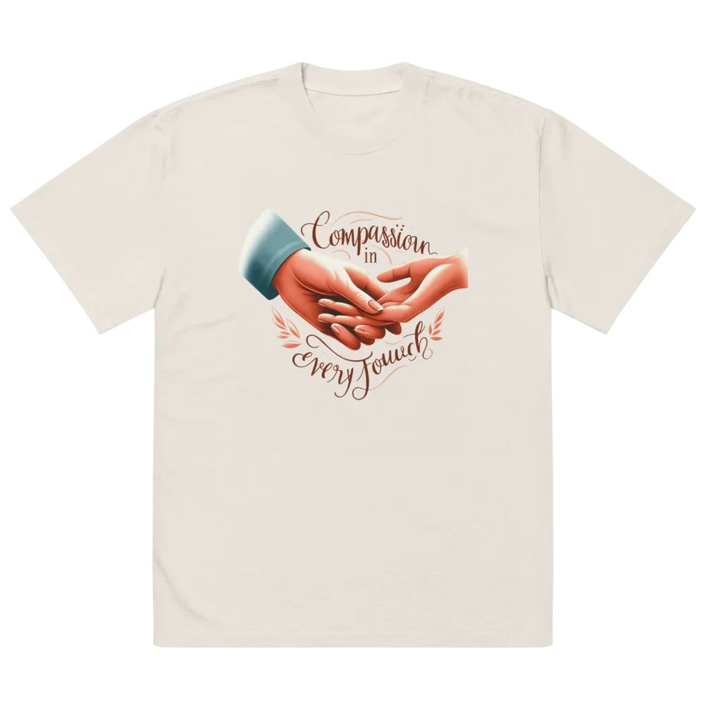 Compassion in Every Touch Oversized Faded T-Shirt product image (31)