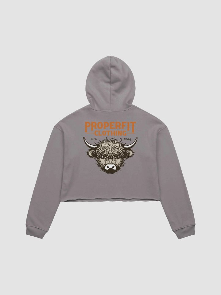 Highland Cow Fleece Crop Hoodie product image (13)