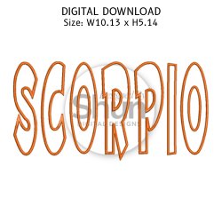 Scorpio Applique Embroidery Design product image (1)