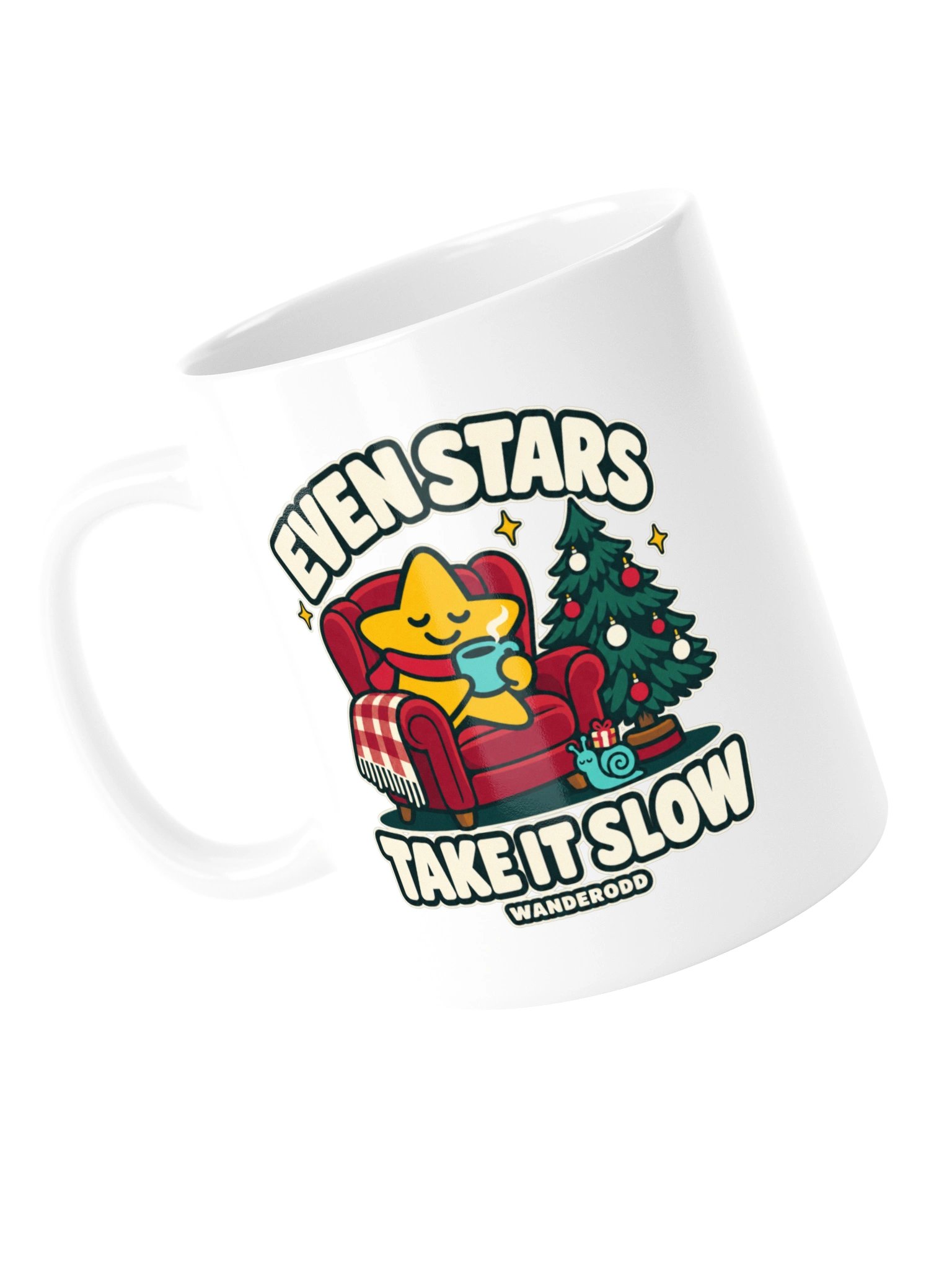 Christmas Star White Coffee Mug – Take It Slow | WanderOdd product image (4)