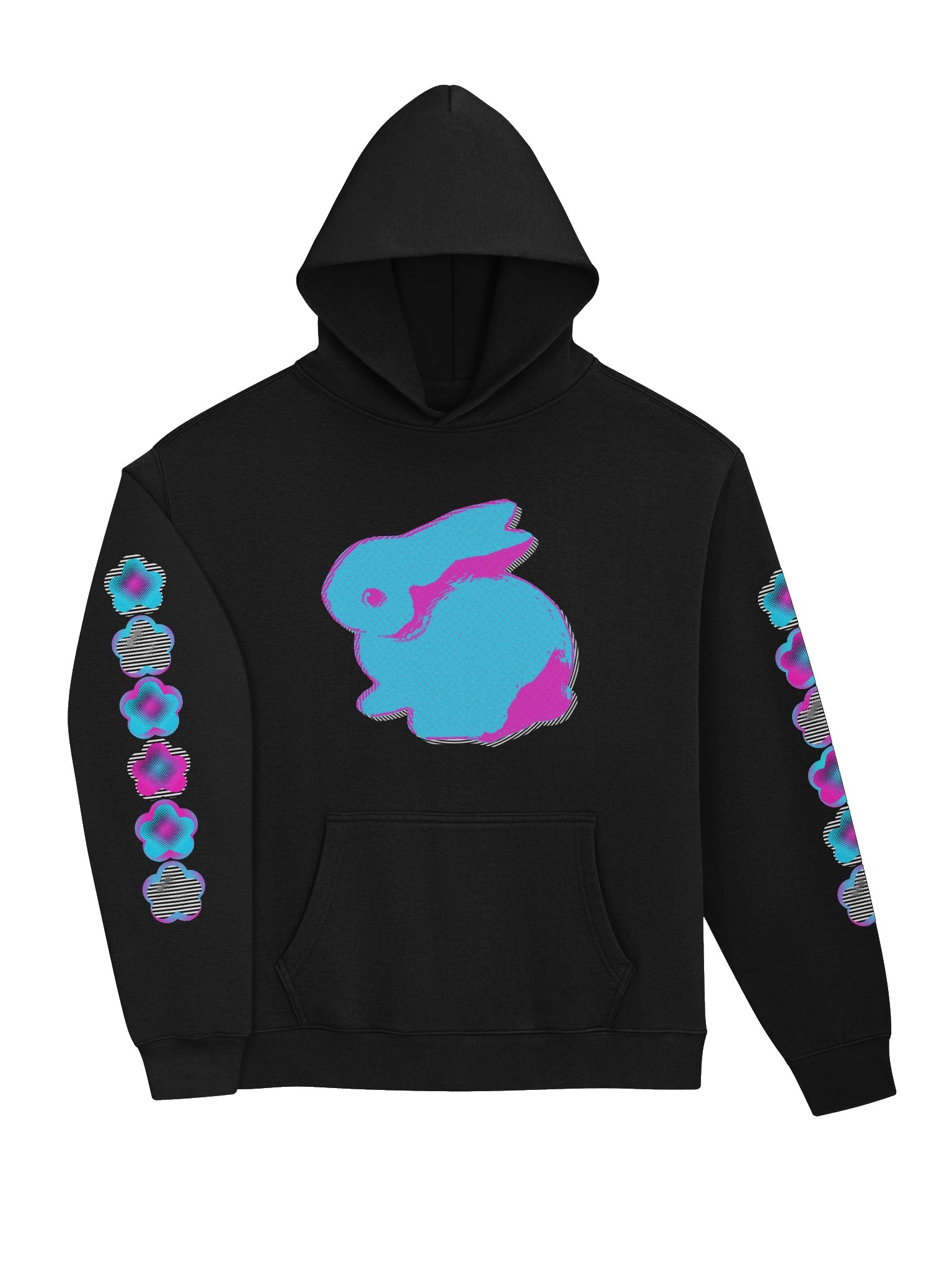 cute blue bunny hoodie product image (4)