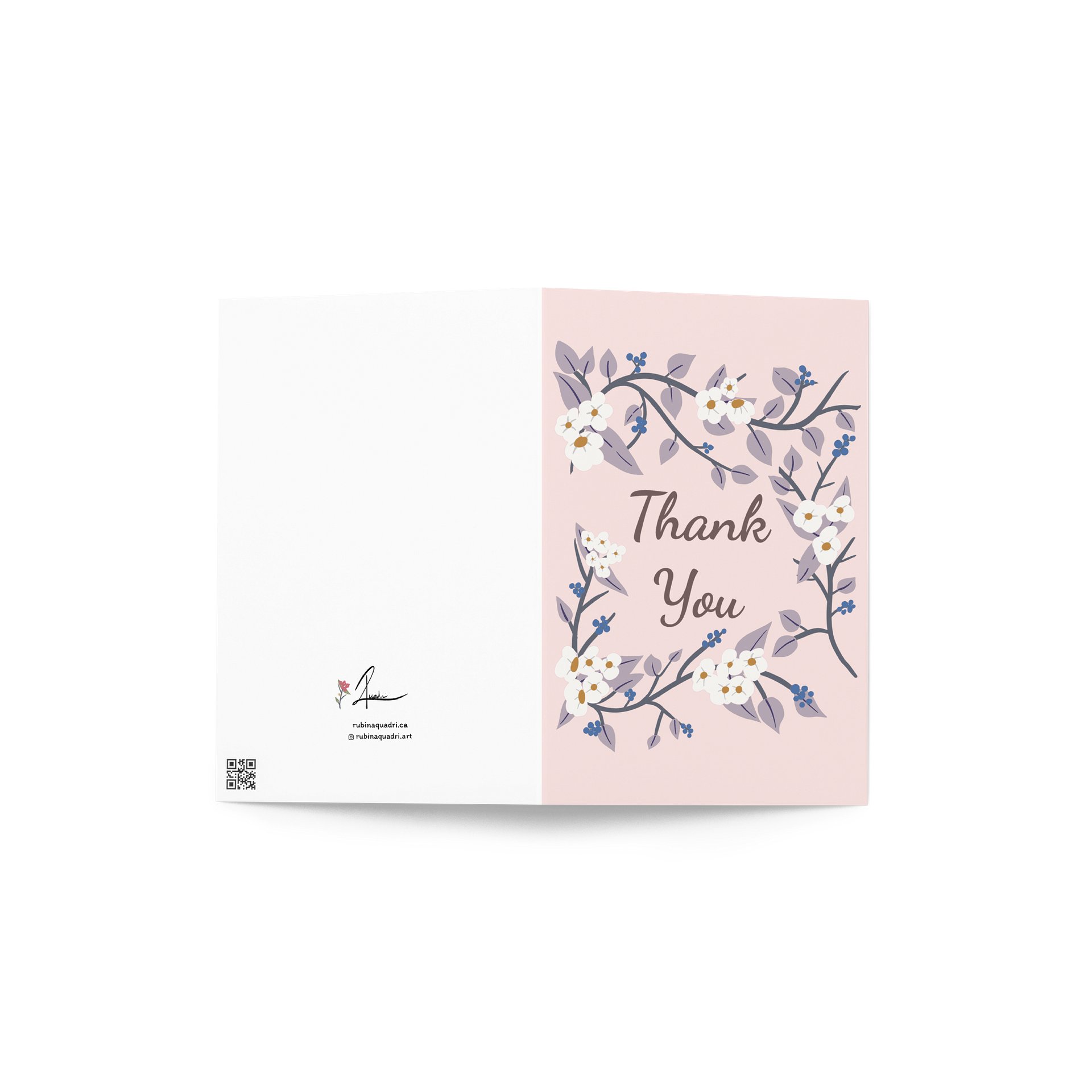 Thank You Botanical Garland | Alabaster & Dusty Lavender on Blush product image (2)