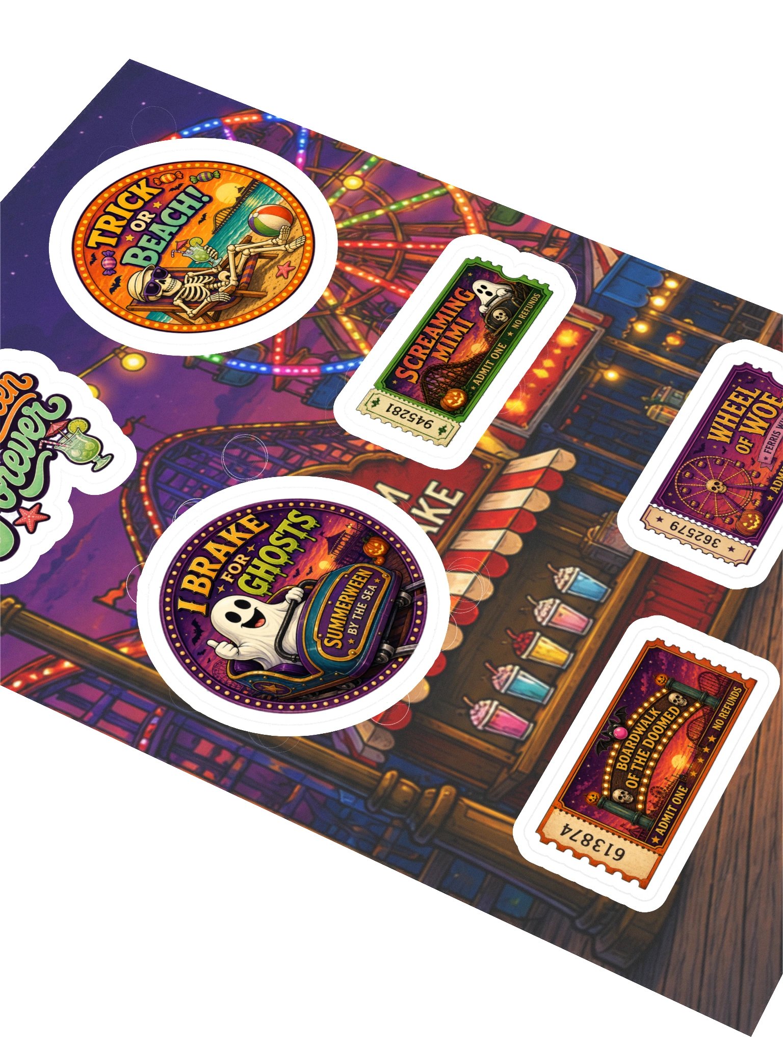 Summerween By The Sea Souvenir Sticker Sheet product image (2)