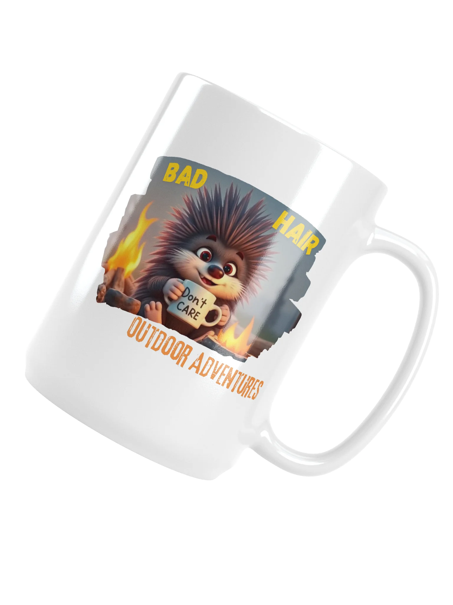 “Bad Hair, Don’t Care” Porcupine Coffee Mug product image (5)