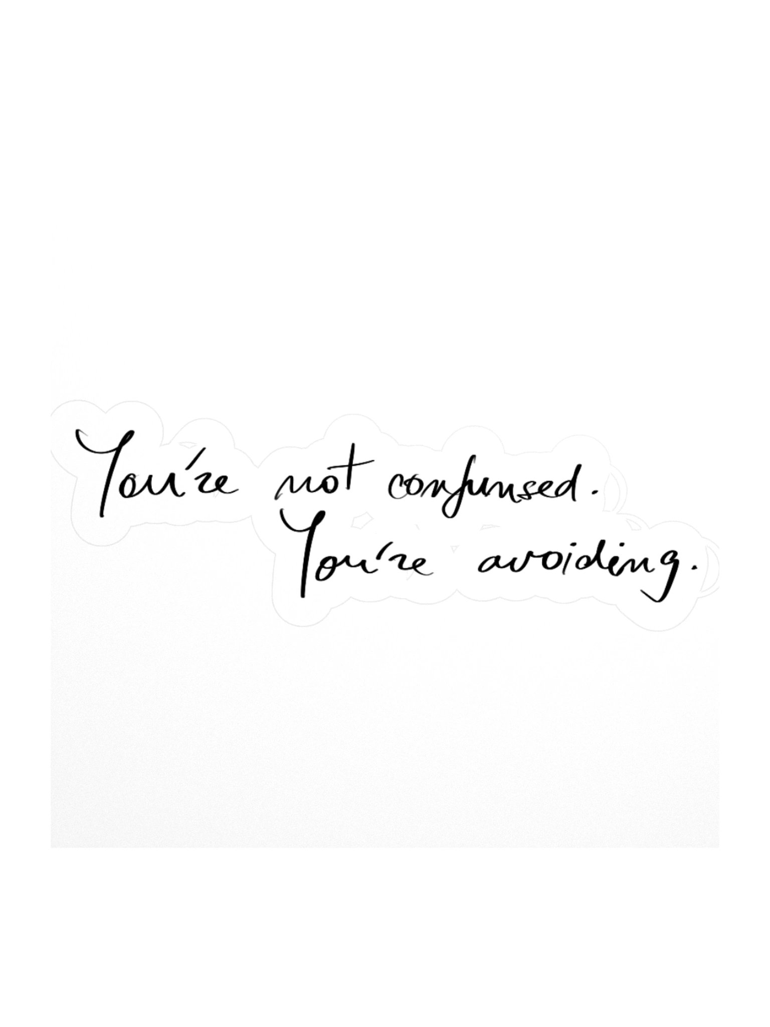 Self Awareness Sticker Original Handwriting Quote Decal Laptop Sticker Mindful Gift For Her Personal Growth Sticker product image (3)